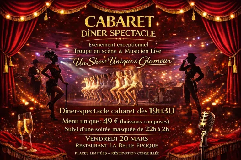 Soirée exceptionnelle : diner spectacle cabaret