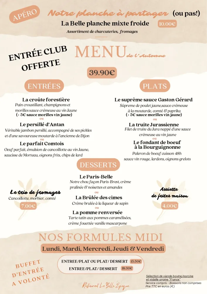 carte weekend